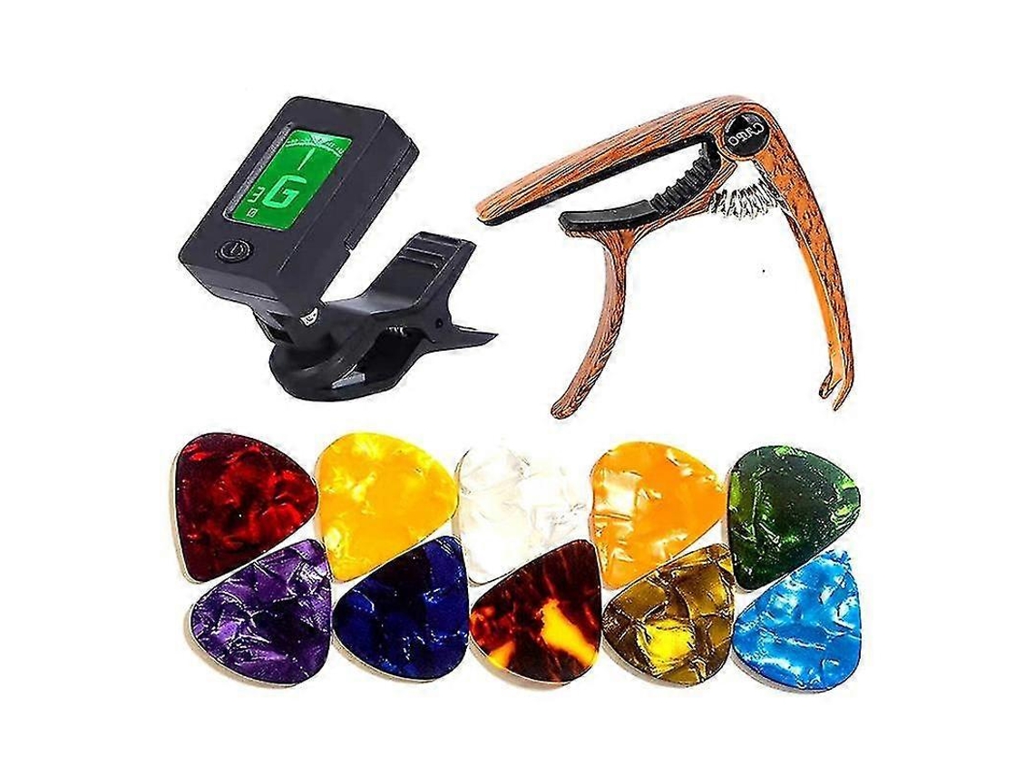 Capotraste Para Guitarra, Afinador De Guitarra, Palheta Para Violão E Guitarras Elétricas, Violino, Ukulele, G Aquaforge
