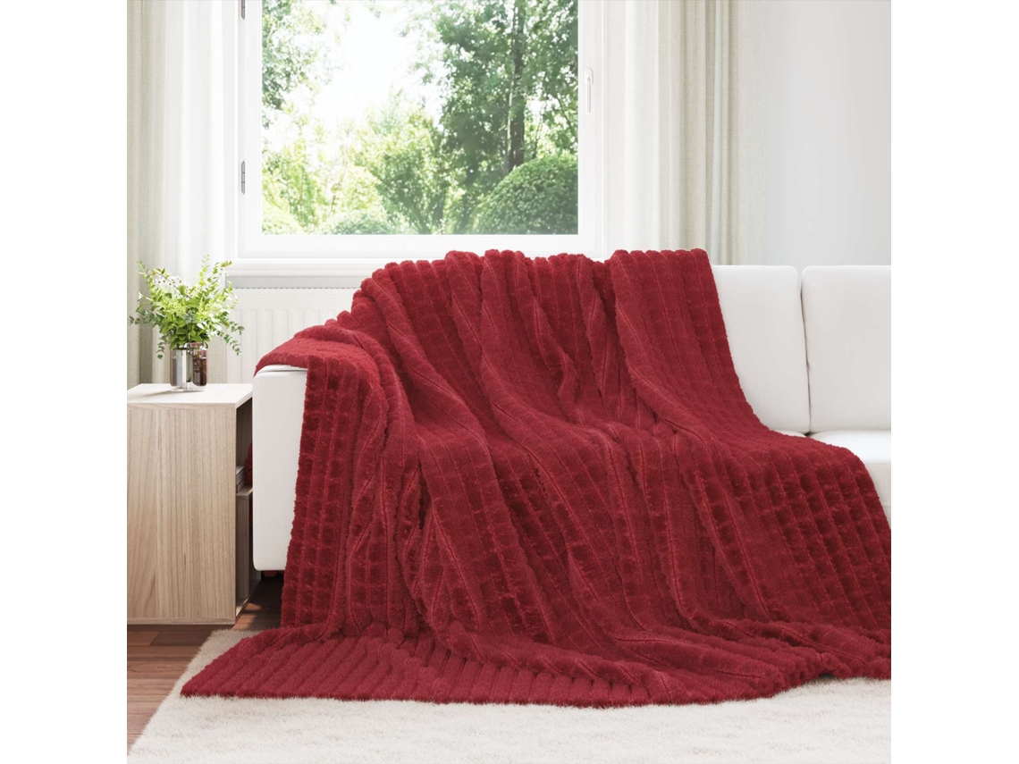Vidaxl Cobertores De Sofá 6 Unid. Vermelho Bordeaux 270 X 240 Cm Lã