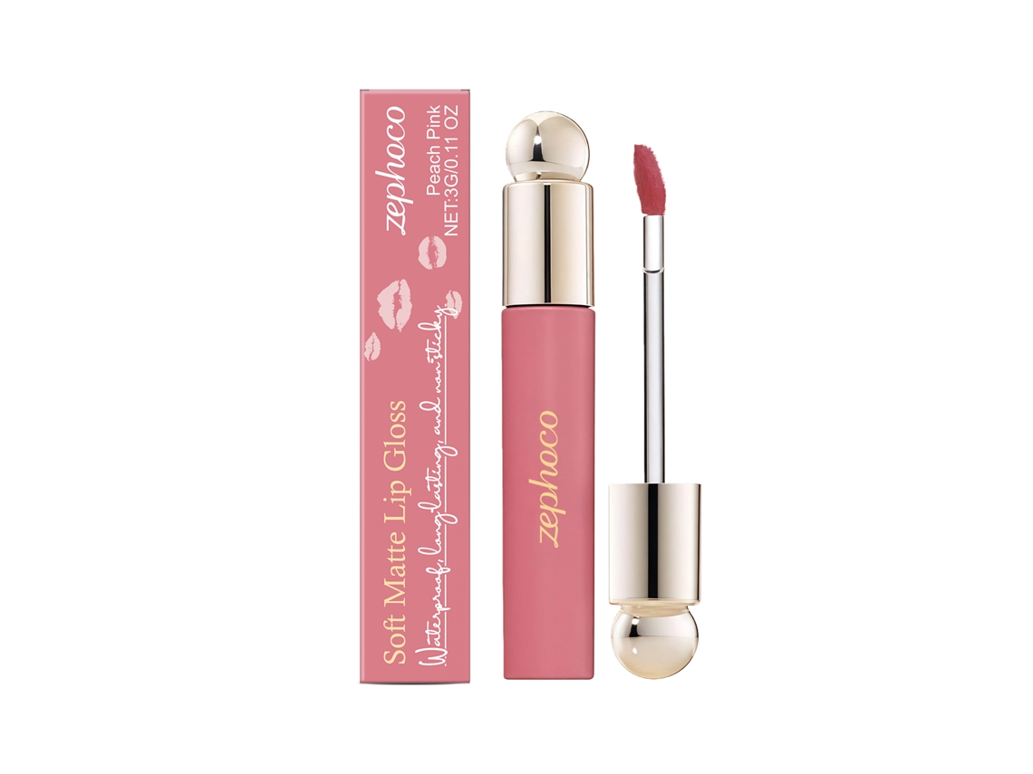 Gloss Labial Rosa Pêssego, Brilho Mate e Fácil de Aplicar LAXISCREED