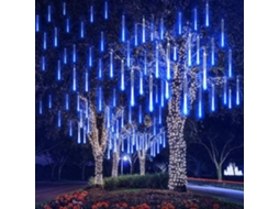Ano Novo 20cm 30cm 50cm Chuva de Meteoros Ano Livre Chuva 8 Tubos Led String Luzes Branco 30cm 8 Tubos Plugue UE 220v Fjfk21511