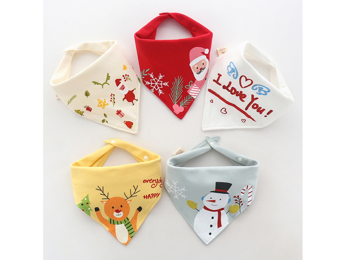 Toalha Triangular para Bebê Nova Toalha Triangular de Natal Pacote com 5 AURUM