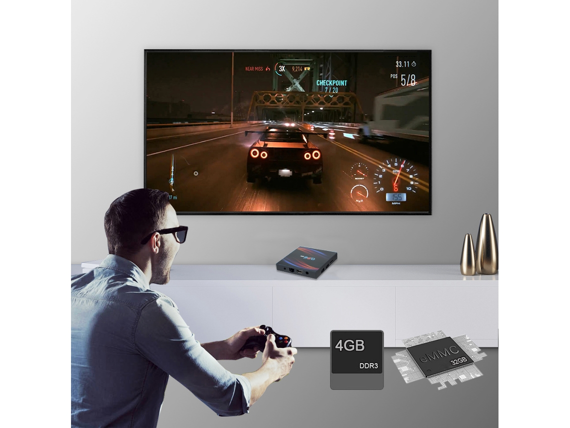 Q96hero Android 10.0 Smart Tv Box Allwinner H616 4k 6k Hdr H.265 Vp9 4gb/32gb Wifi 5g Bt5.0 Controle Remoto