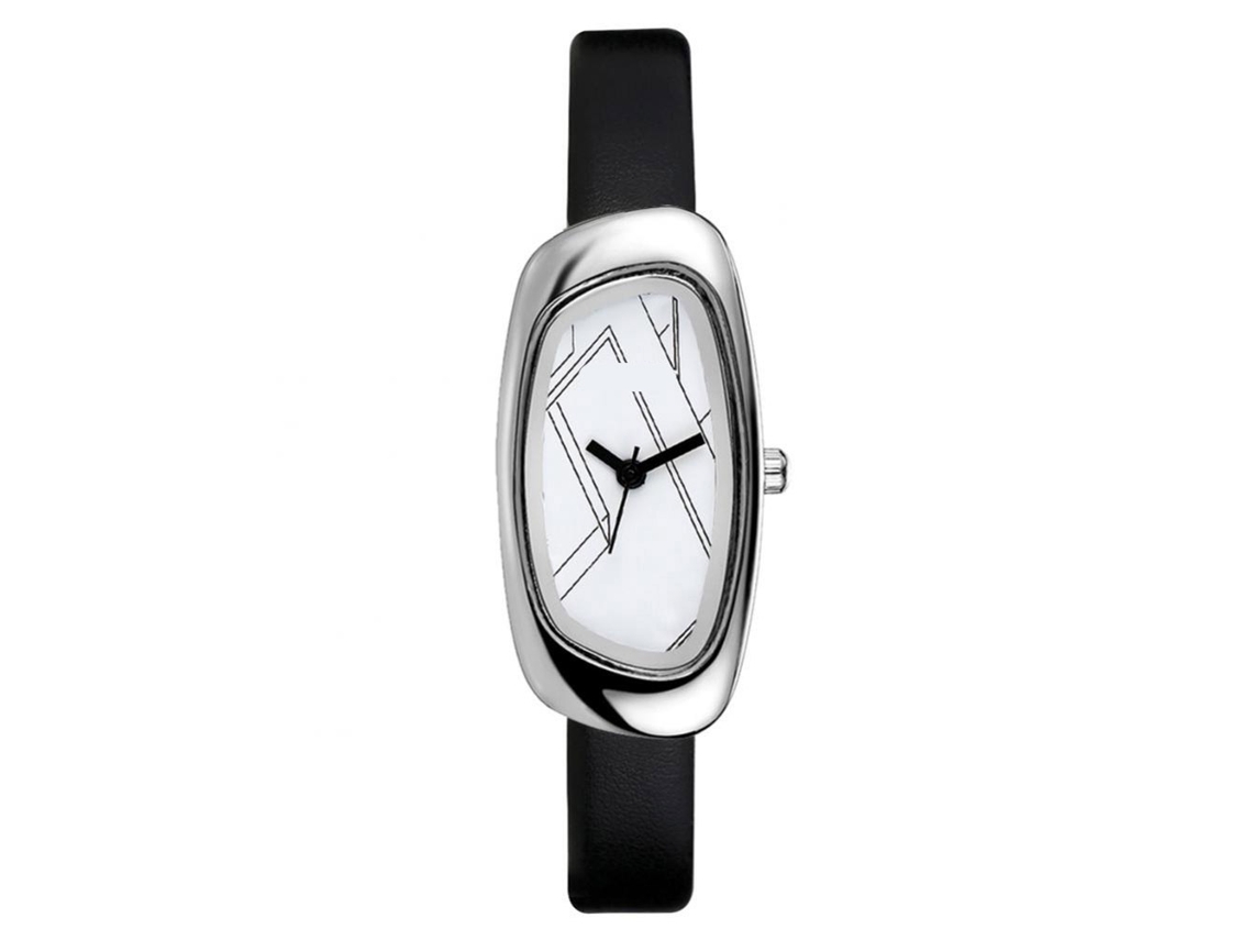 Reloj Unisex Pareja Casual De Moda 3colores Plata Caja De Reloj Negro