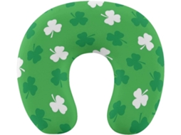 Travesseiro de Viag Shamrock, Apoio para Pescoço, Suporte em Espuma Viscoelástica, Acessórios, Lavável
