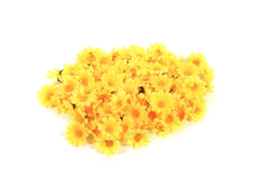 100pcs Margarida Amarela Cabeças Flores Tela Artificial