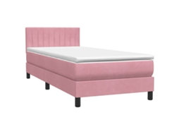 Cama com Molas/colchão Rosa 90x220 Cm Veludo MAISON EXCLUSIVE