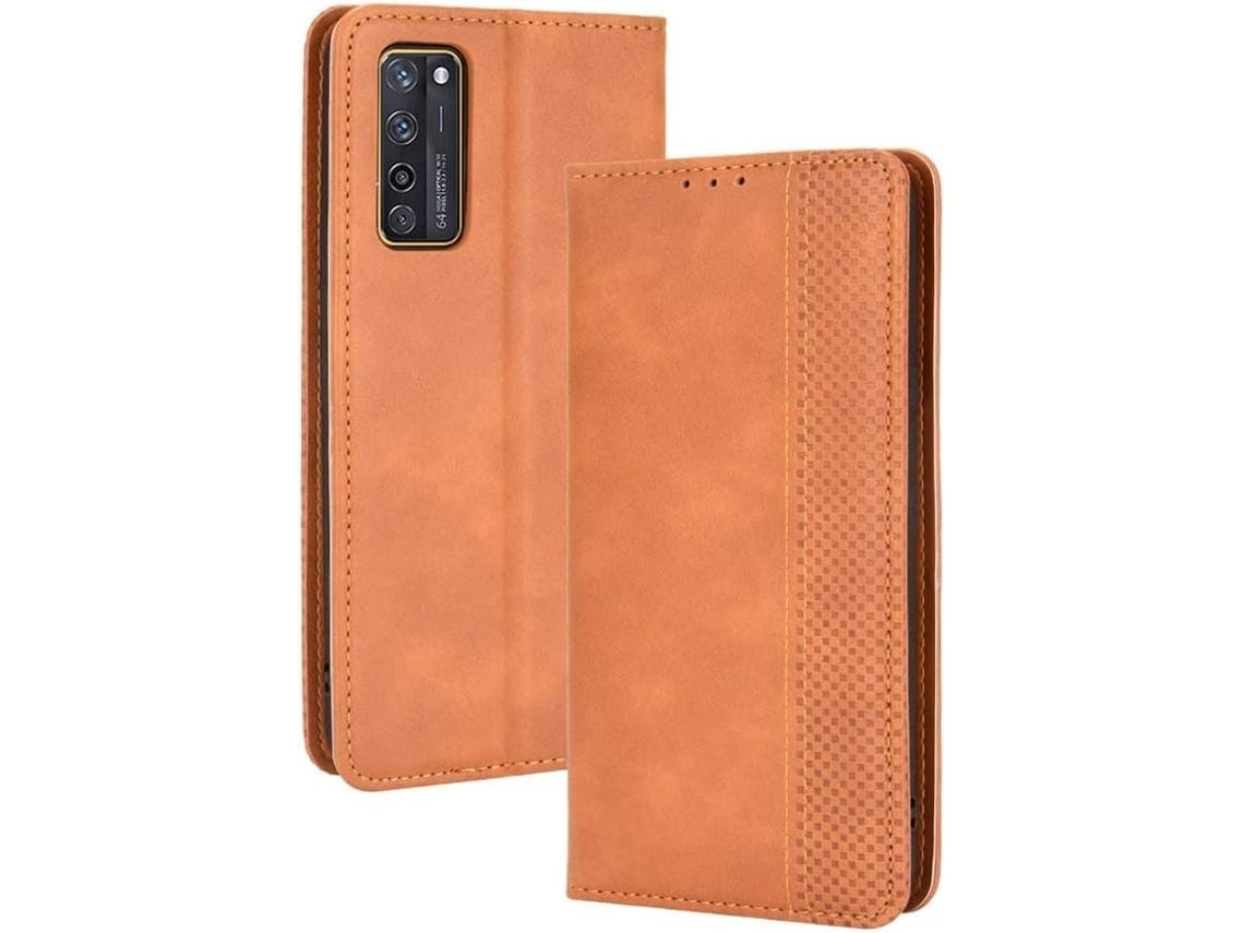 Capa Axon Textura para Zte Zte Axon 20 5g Hongwe. Pele Magnética Vintage1