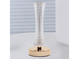 Lâmpada de Mesa Cristal Recarregável com Proteção Ocular Luz Ajustável Presente Romântico
