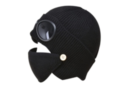 Gorro de Malha com Máscara e Óculos Preto BRILVIBERA