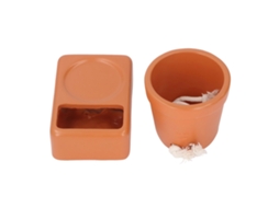 Vaso com rega automática Primerox, resina, decorativo para interiores e exteriores