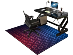 Tapete Cadeira Protetor Piso Antiderrapante 60 X 90 Cm Madeira Giratória, Escritório, Gamer,