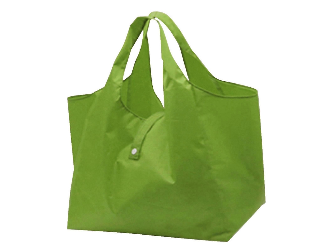 Sacola de Compras Portátil com Alça, Dobrável, Organizadora para Compras, Ideal para Viagens e Supermercado. Cor: Verde Claro. GOKOCO
