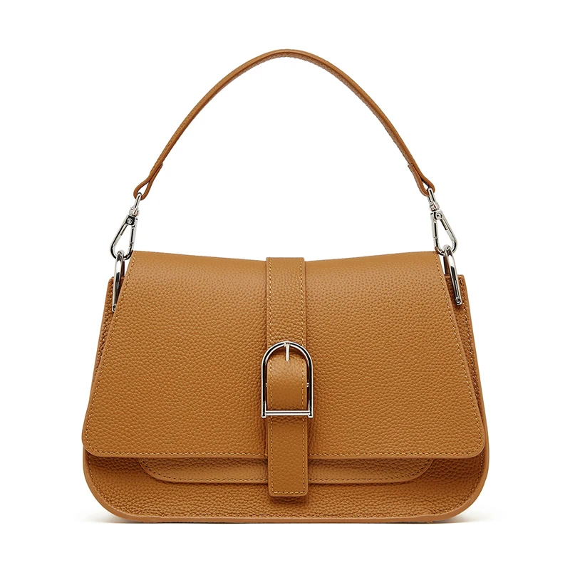 (3088-marrom) Bolsa Feminina Em Couro Genuíno, Nova Bolsa De Ombro De Luxo De Designer, Bolsa Transversal Feminina