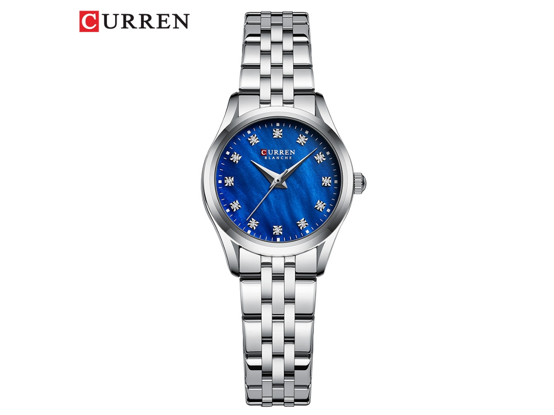 Relógio Feminino Moderno, de pulso de quartzo à prova d'água com pulseira de aço, MDUG