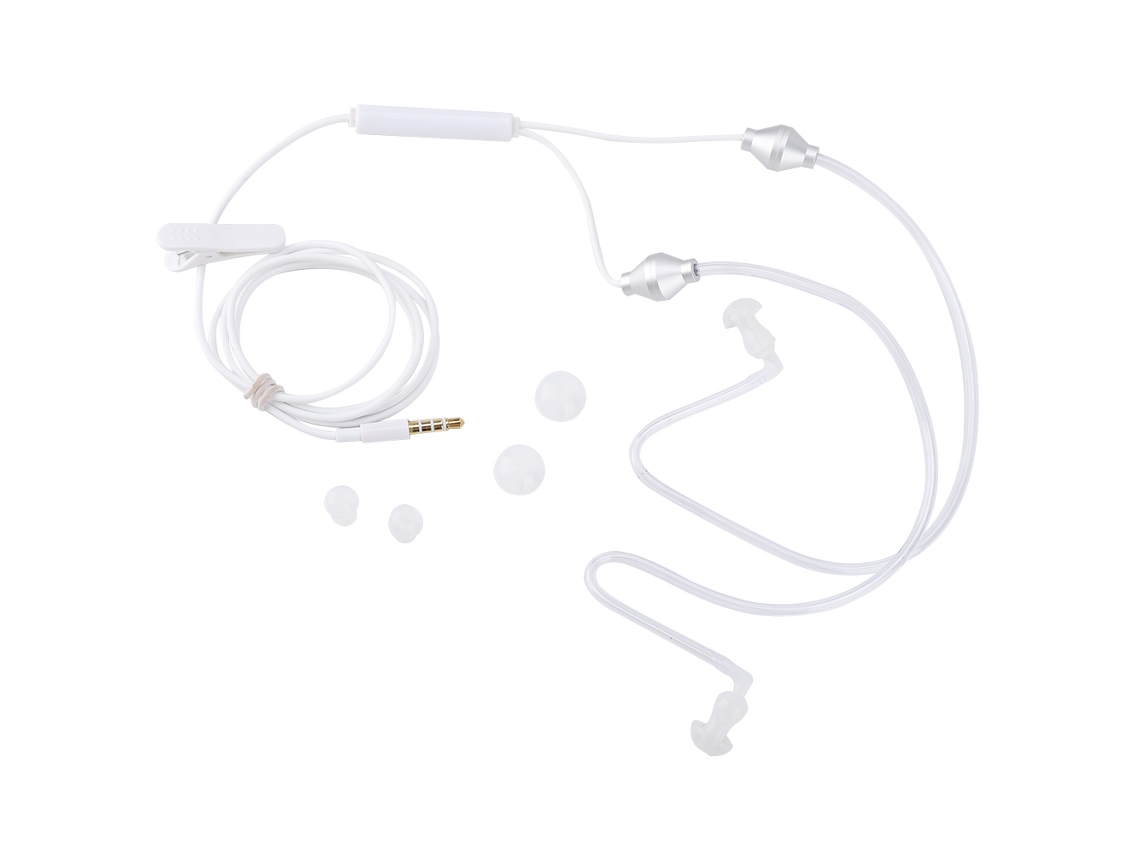 Fone De Ouvido Com Microfone Anti Radiação E Tubo Acústico 3.5mm