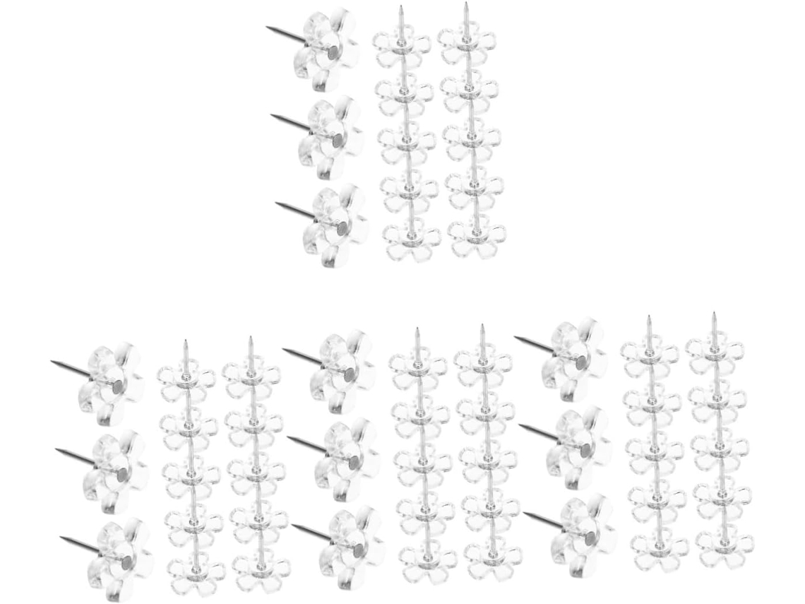 400 Alfinetes Transparentes Para Quadros De Cortiça E Paredes, Ideais