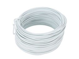 Fio de aço galvanizado de 1,2 mm, 28 m, redondo, cortável, flexível, para telecomunicações, branco.