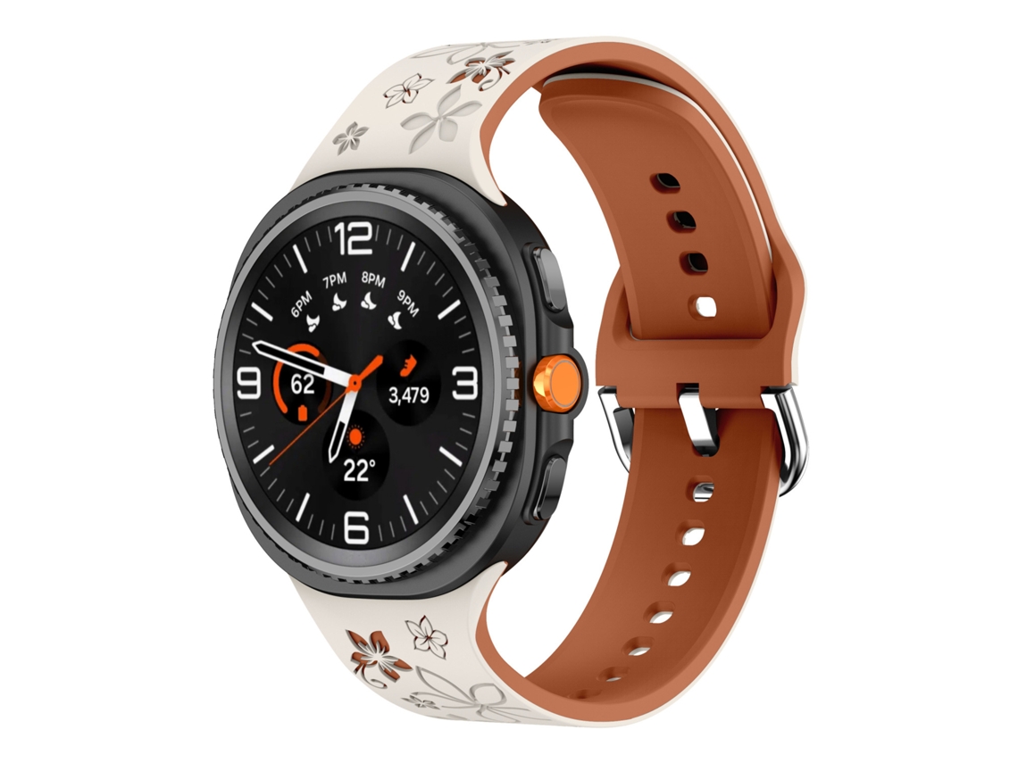Pulseira de silicone marrom estrelado para Samsung Galaxy Watch 9 40/44mm