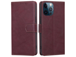 Capa Para Iphone 15 Pro Pele Sintética Magnética Vermelho