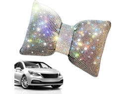 Almofada de Encosto Cabeça para Carro Pescoço com Strass Brilhante, Suporte Assento, Formato Arco CHABERLU