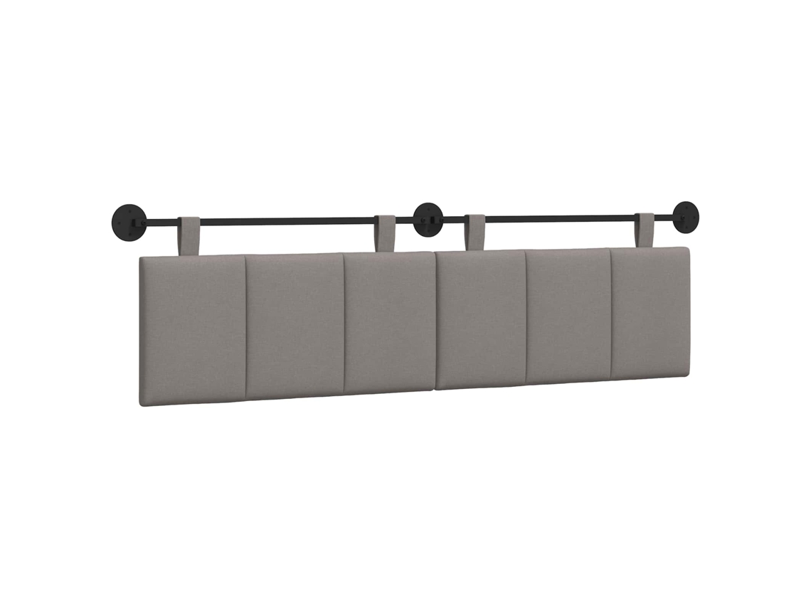 Conjunto 1 Cabeceira Suspensa Vidaxl Castanho-acinzentado Veludo (190 X 55 X 5 Cm)