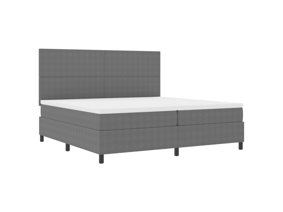 Conjunto 1 Cama Box Vidaxl Cinzento-claro Cordão (200 X 200 Cm)