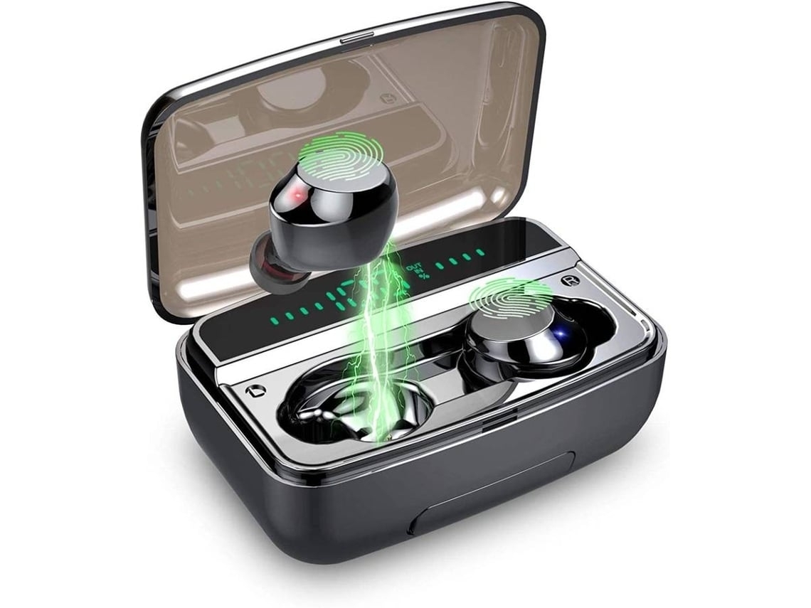Auriculares Bluetooth True Wireless 5.0 Ipx8 À Prova D'Água 3D Hi-Fi Preto Estéreo