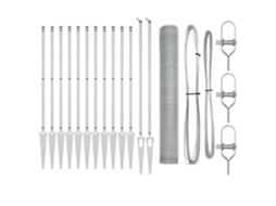 Conjunto 1 Cerca Externa Vidaxl Prateado Aço (25 X 1,2 M)
