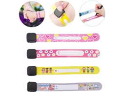 Pulseira Anti Perda Nuobesty Em Pvc Para Meninos E Meninas, Ajustável E Com Design Divertido, Pacote Com 16 Unidades