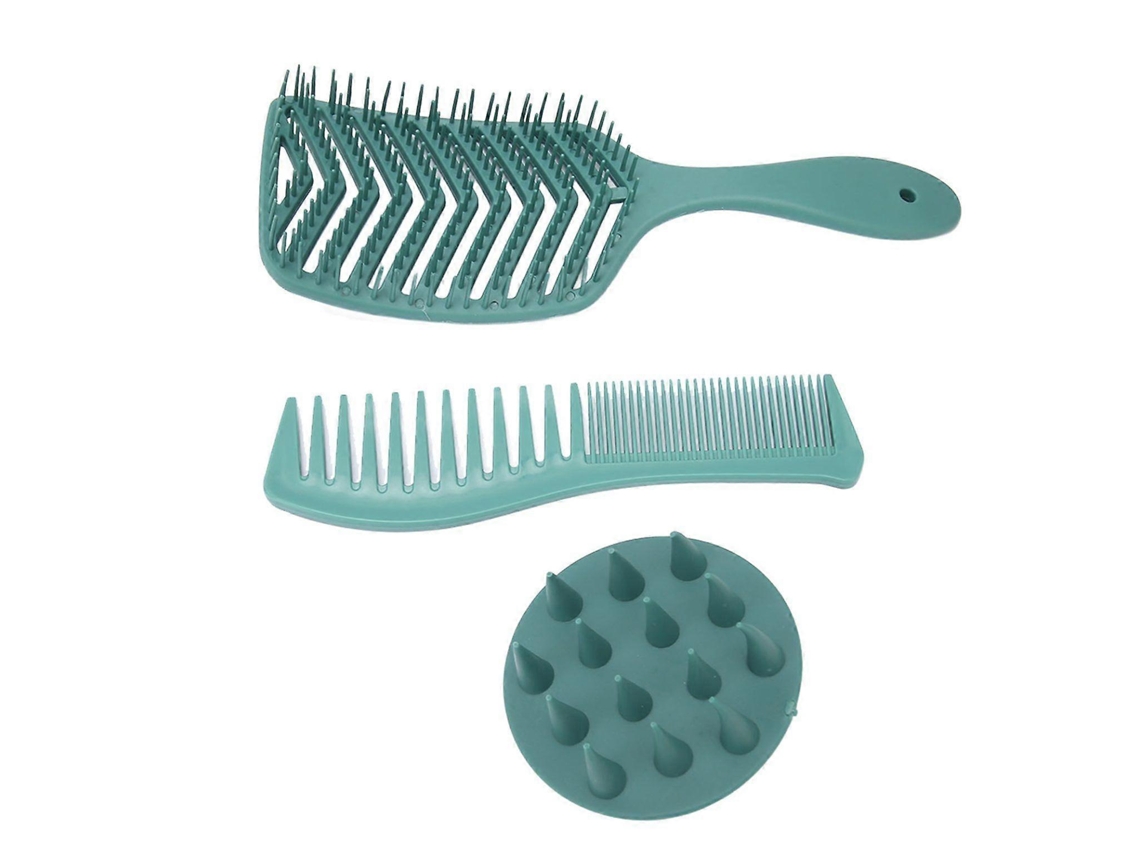 Escova E Pente De Silicone Para Cabelo Kit Completo Para Cuidados Com Os Cabelos Jinyubo Store