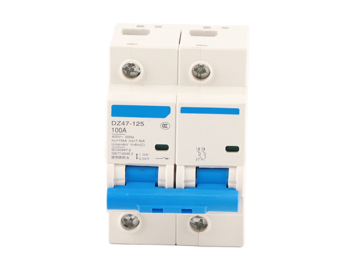 Interruptor De Proteção Contra Fugas Dz47‑125 2p 400v 100a Miniatura Interruptor De Corriente