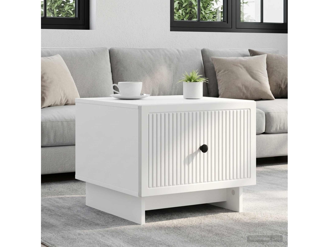 Vidaxl Mesa De Centro Branco 49 X 50 X 40 Cm Derivados De Madeira