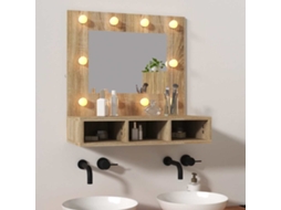 Vidaxl Armário Espelhado Com Led 60x31,5x62 Cm Carvalho Sonoma
