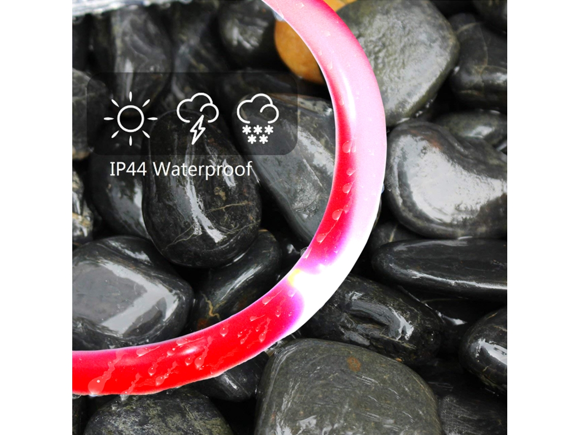 Lâmpada de Corda Solar Tubular Led 5m 50 Luzes Pvc À Prova D'água para Jardim e Pátio