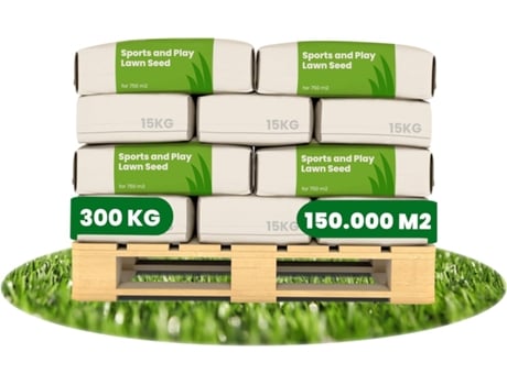 Semente de Grama para Gramado Infantil Resiliente 300 Kg para 1,5 Ha ORGANIFER