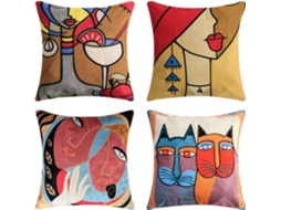 Almofada De Assento Decorativa Picasso Medium 45x45cm Yjd