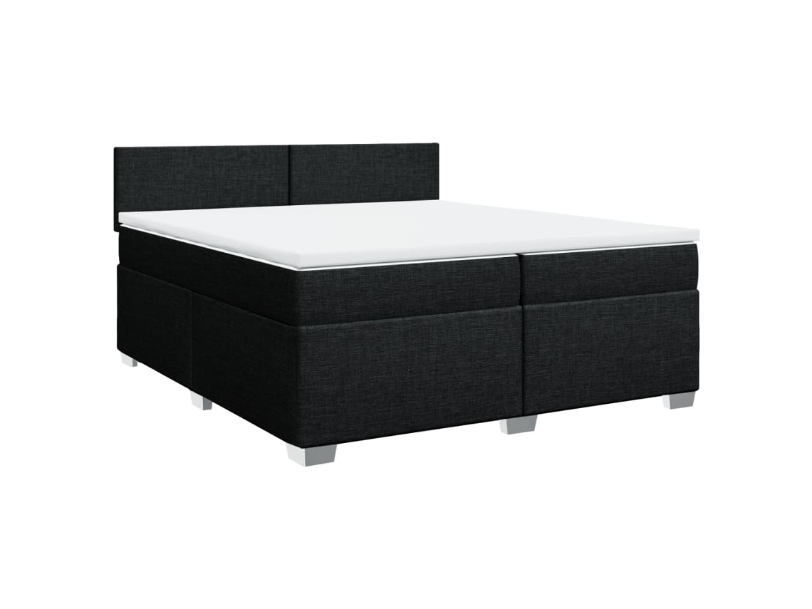 Box Spring Bed, Box Spring Beds Vidaxl Preto Tecido (200 X 200 Cm)