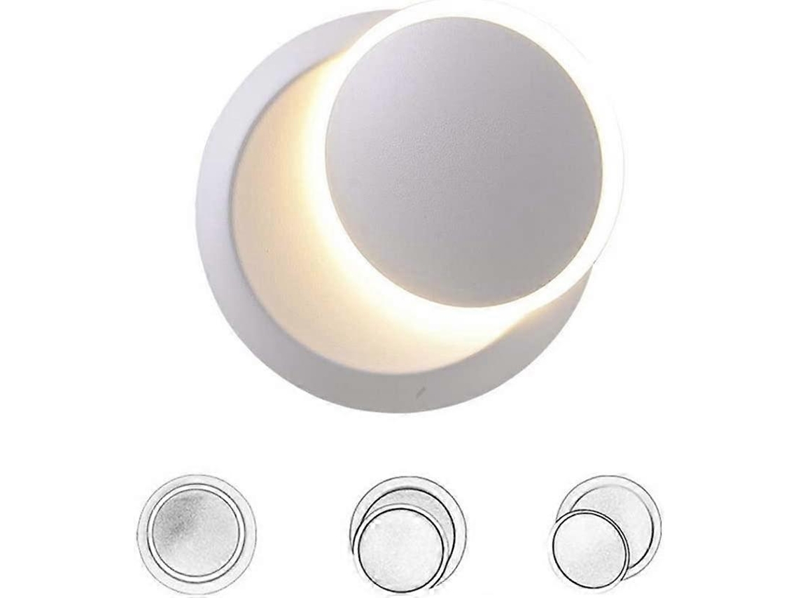 Rebe lâmpada de Parede Interior Branca Led 5w Moderna Quente 2 em 1 de Ferro para Sala, Quartos, Banheiro, Corredor