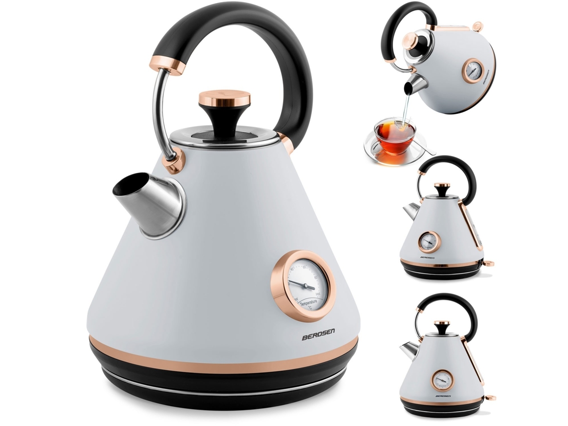 Chaleira Elétrica Slowmoose com Termômetro, 1,7 L, Cinza, BD 701