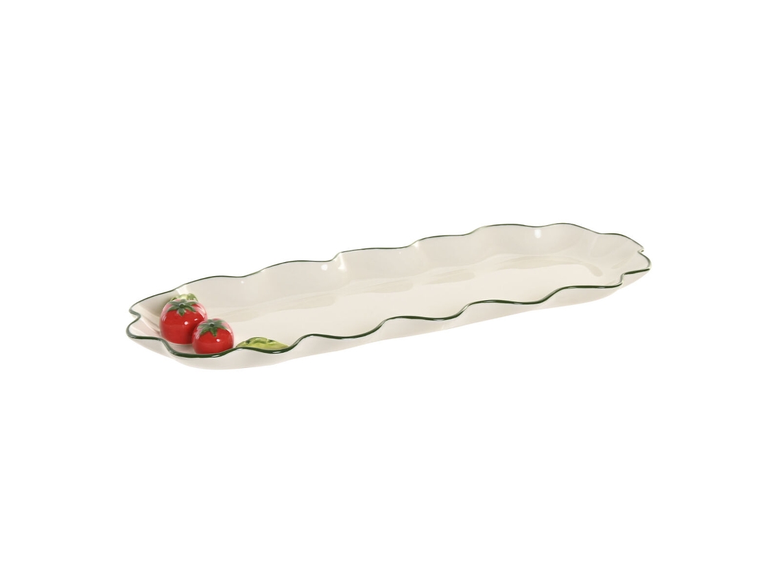 Bandeja De Aperitivos Home Esprit Branco Vermelho Verde