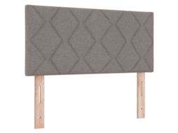 Conjunto 1 Cabeceira Estofada Vidaxl Cinzento-claro Tecido (90 Cm)