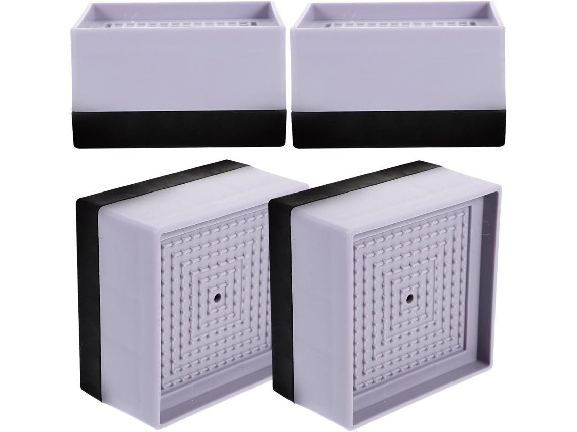 Conjunto De 4 Peças De Elevadores De Pés De Cama De Plástico Antiderrapantes