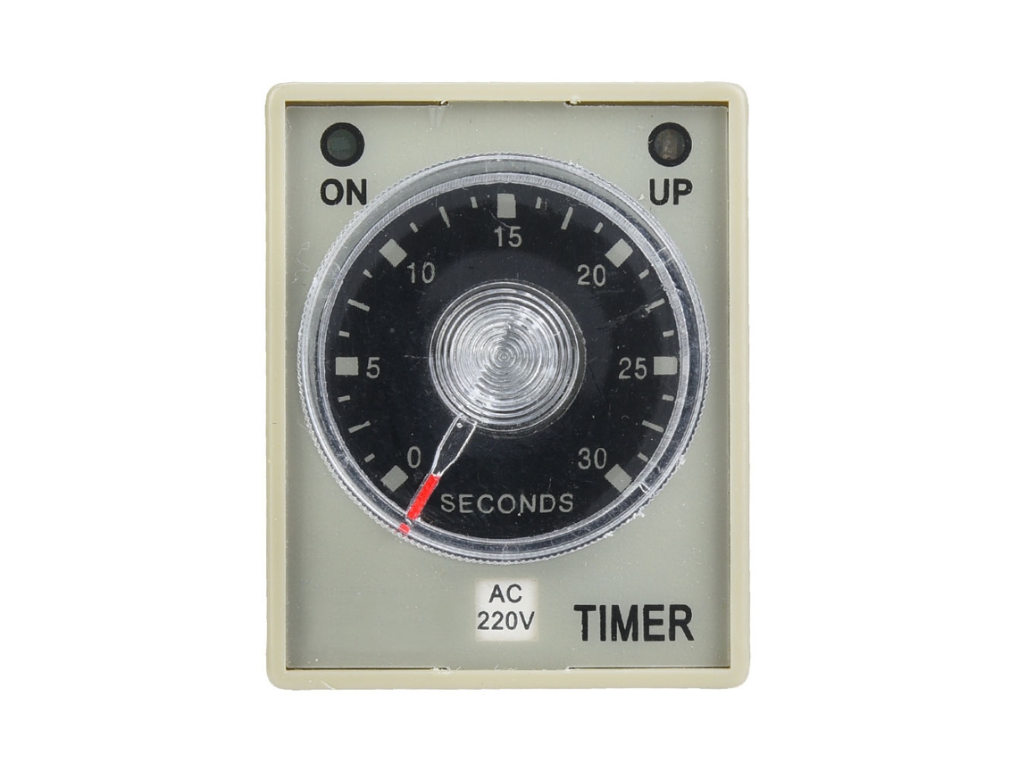 Relé de Tempo 30s 8 Pinos Timer 35mm DIN YURU