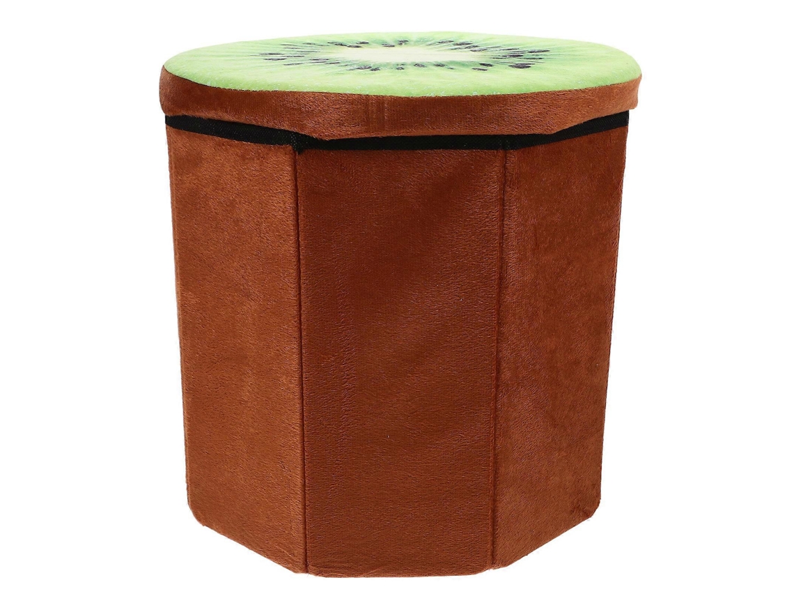 Pufe Com Armazenamento, Banco Pequeno Dobrável Criativo Em Formato De Fruta Para Sala De Estar, 30,00 X 30,00 X 29,00 Cm, 1 Conjunto Olysi Shop