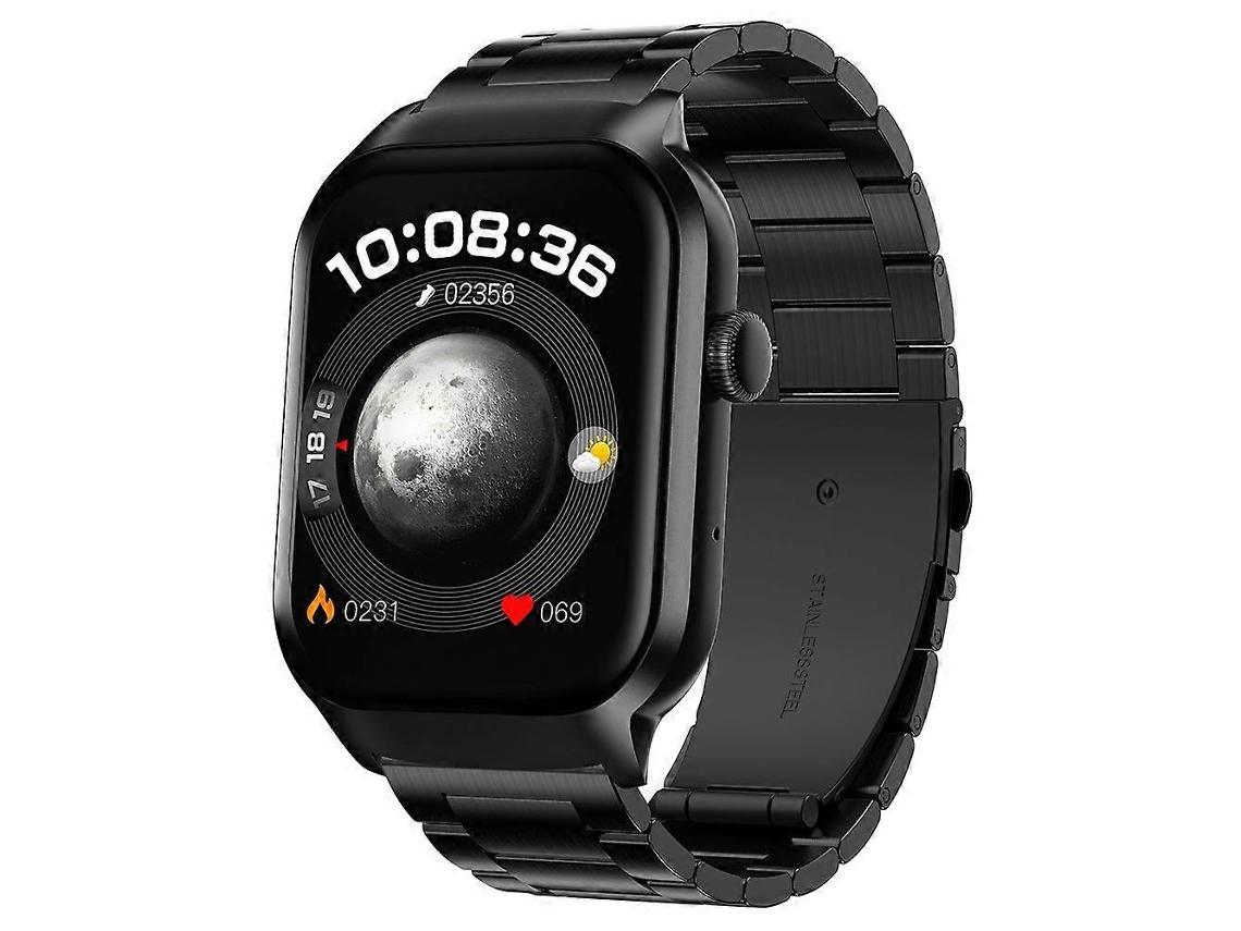 Relógio inteligente Bluetooth G43 de 2,01 polegadas com rastreador de saúde e condicionamento físico, pulseira de aço, VONKELIOS