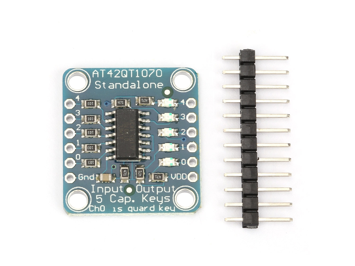 Módulo de sensor de toque capacitivo 5 pad at42qt1070 placa de expansão S/MARCA