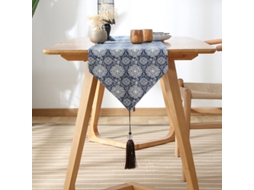 Caminho De Mesa Em Algodão E Linho Japonês, Tema Xadrez, Toalha De Mesa Zen Em Linho Retrô Japonesa, Jogo Americano, Toalha De Mesa Circular Com Vento