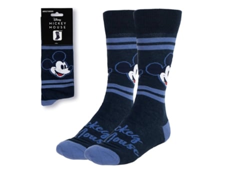 Meias Design Listrado Mickey Tamanho 38 45 Licencias Infantiles