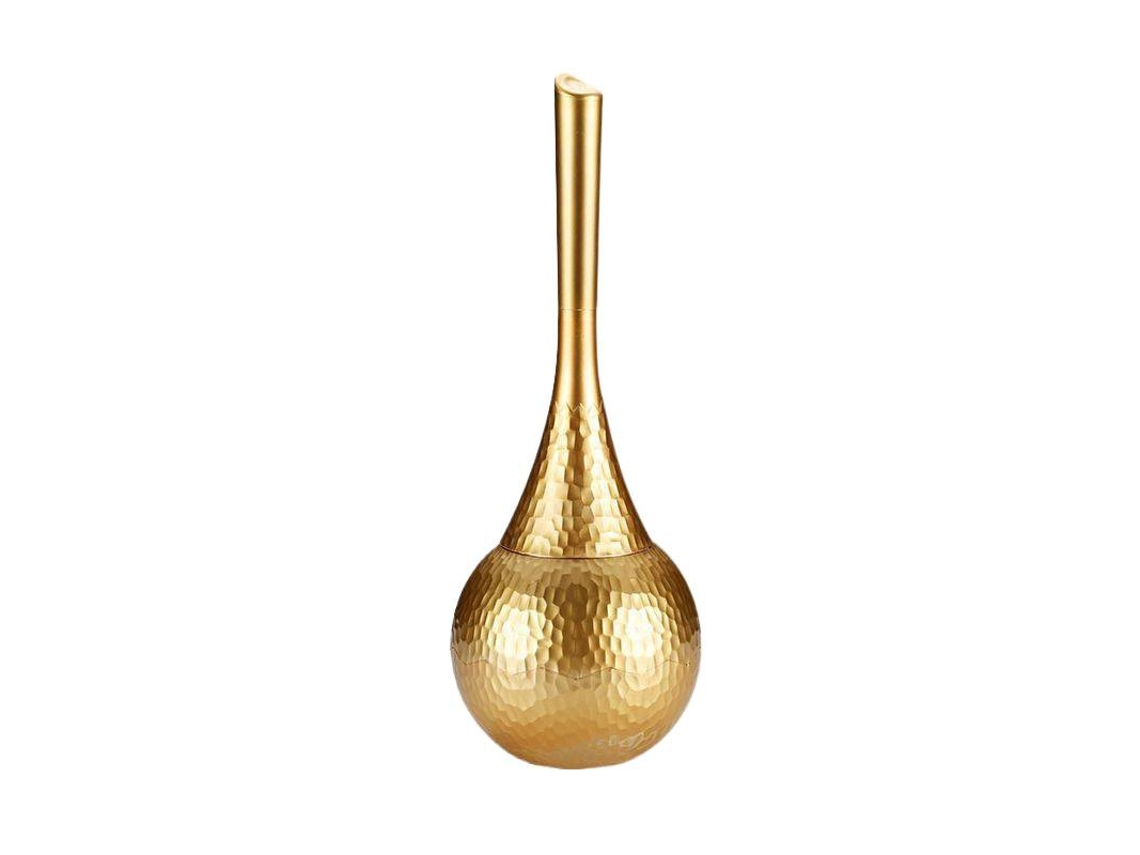 Kit De Escova De Banheiro De Nylon Substituível Dourado, Com Alça Longa, Hardware De Banheiro