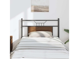 Vidaxl Cabeceira De Substituição 80 Cm Derivados Madeira/aço Carvalho Castanho
